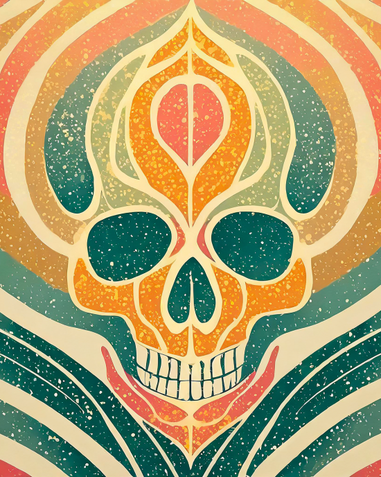 Colored skull